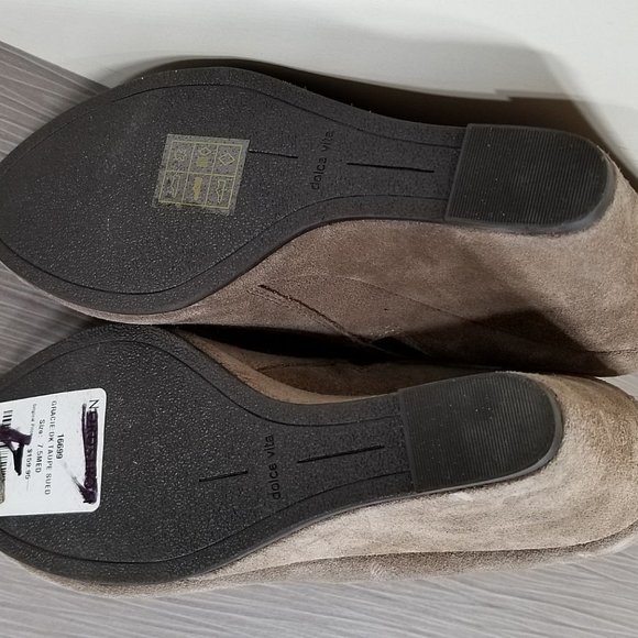 Dolce Vita 'Gracie' Wedge Bootie, Dark Taupe Suede, Womens Size 7.5 M - Picture 9 of 9